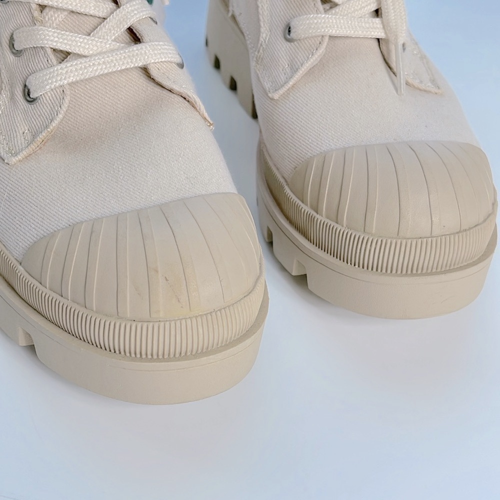 Universal Thread Cream Hiking Sneaker Boots Zippered Rubber Soles Size 9 - Picture 7 of 13
